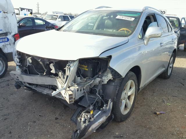 2T2BK1BA1AC051735 - 2010 LEXUS RX 350 SILVER photo 2