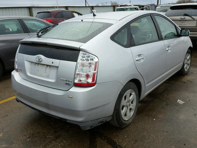 JTDKB20U767081659 - 2006 TOYOTA PRIUS SILVER photo 4