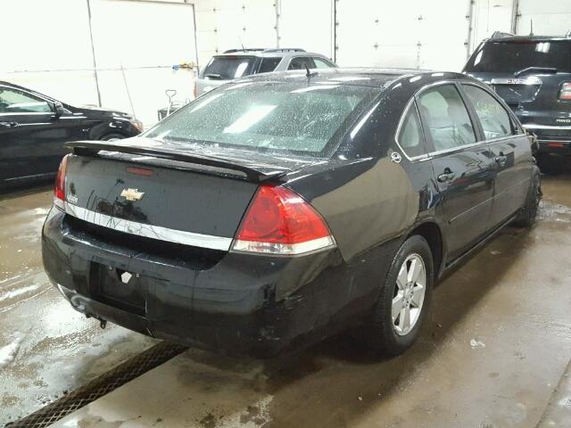 2G1WT58K981362342 - 2008 CHEVROLET IMPALA LT BLACK photo 4