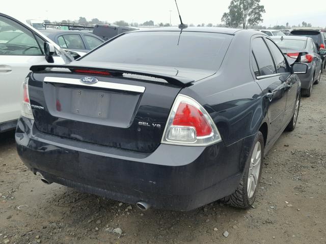 3FAHP08118R184362 - 2008 FORD FUSION SEL BLACK photo 4