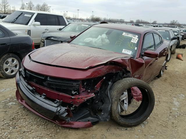 2C3CDXCT3JH122790 - 2018 DODGE CHARGER R/ MAROON photo 2