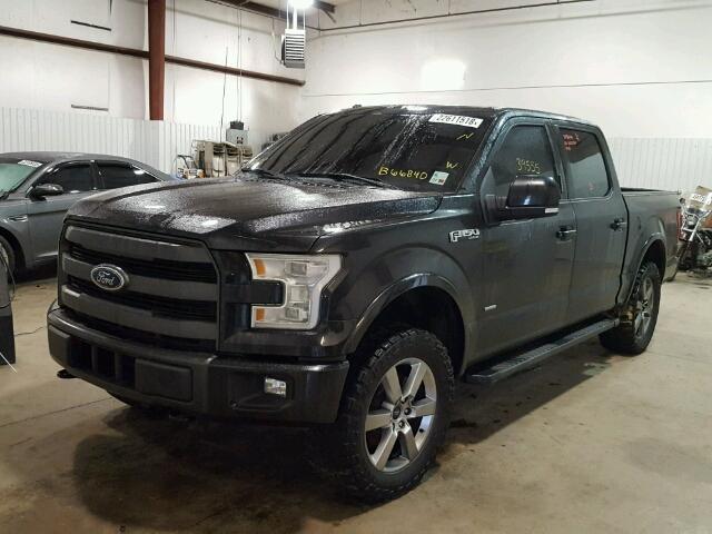 1FTEW1EG8FFB66840 - 2015 FORD F150 SUPER BLACK photo 2