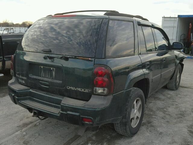 1GNDT13S642285879 - 2004 CHEVROLET TRAILBLAZE GREEN photo 4