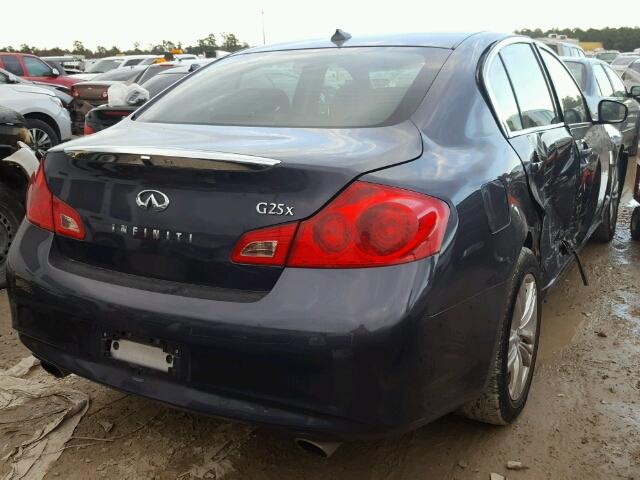 JN1DV6ARXBM451325 - 2011 INFINITI G25 BLUE photo 4