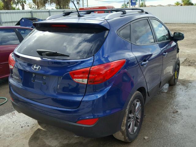 KM8JU3AG9EU800555 - 2014 HYUNDAI TUCSON GLS BLUE photo 4