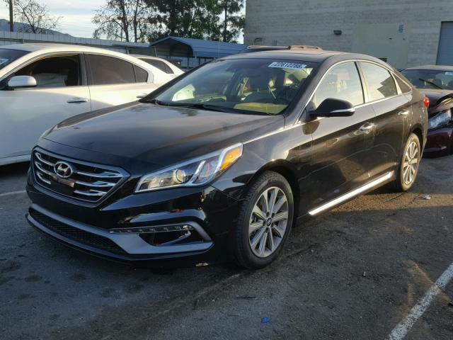 5NPE34AF4HH498693 - 2017 HYUNDAI SONATA SPO BLACK photo 2