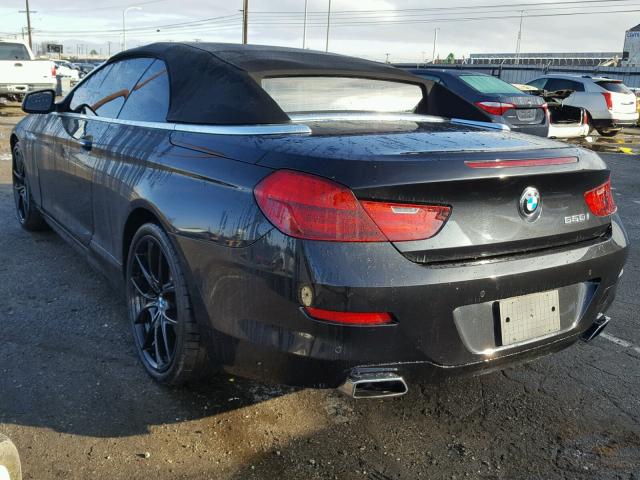 WBALZ3C59CDL71910 - 2012 BMW 650 I BLACK photo 3