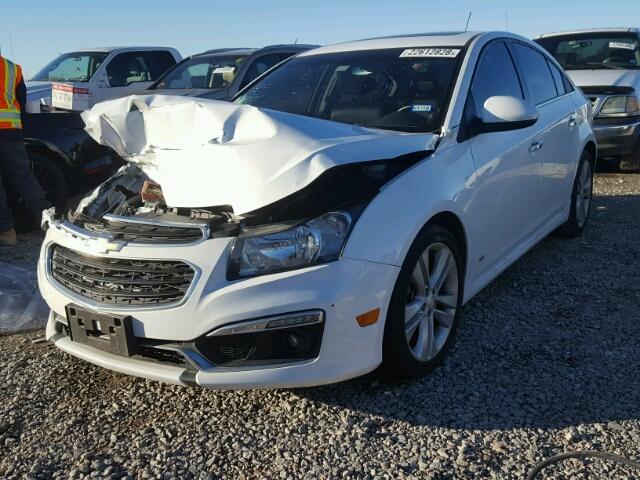 1G1PG5SB8F7155345 - 2015 CHEVROLET CRUZE LTZ WHITE photo 2