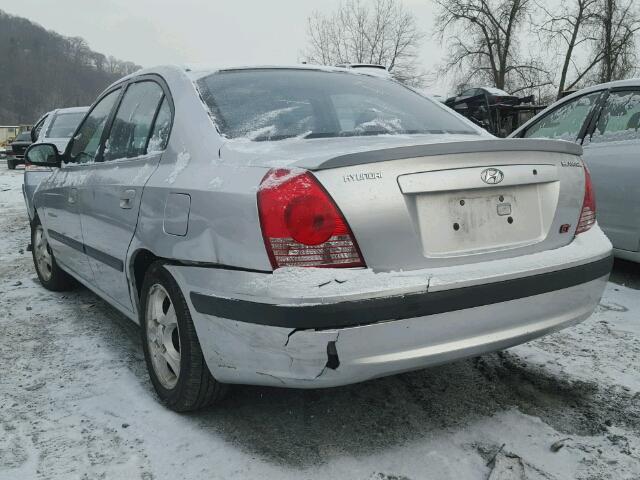 KMHDN46D34U780994 - 2004 HYUNDAI ELANTRA GL SILVER photo 3