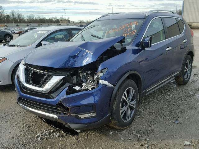 5N1AT2MV6HC784297 - 2017 NISSAN ROGUE SV BLUE photo 2