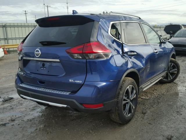 5N1AT2MV6HC784297 - 2017 NISSAN ROGUE SV BLUE photo 4