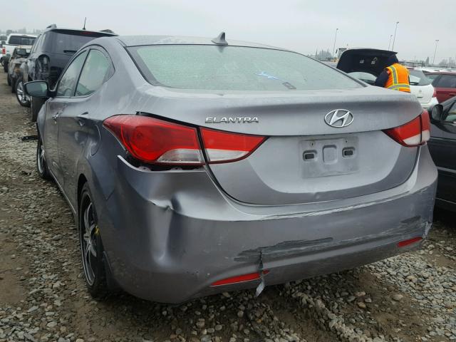 KMHDH4AE2DU793078 - 2013 HYUNDAI ELANTRA GL GRAY photo 3