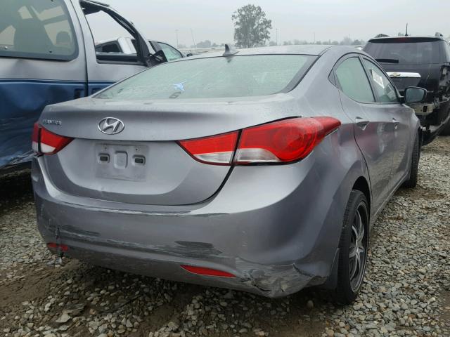 KMHDH4AE2DU793078 - 2013 HYUNDAI ELANTRA GL GRAY photo 4