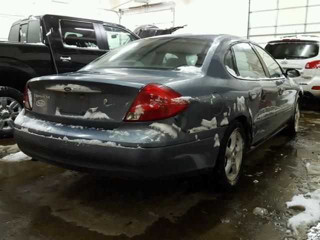 1FAFP5529YA220763 - 2000 FORD TAURUS SES BLUE photo 4