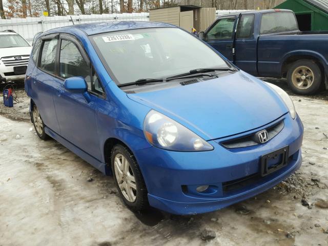 JHMGD37618S009433 - 2008 HONDA FIT SPORT BLUE photo 1