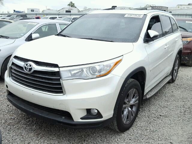 5TDKKRFH1FS113997 - 2015 TOYOTA HIGHLANDER WHITE photo 2