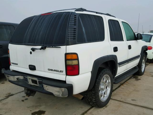 1GNEK13T64J222769 - 2004 CHEVROLET TAHOE K150 WHITE photo 4