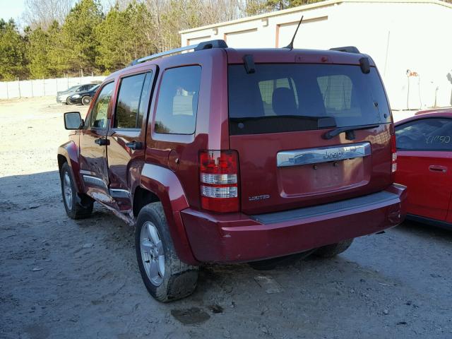 1C4PJLCK6CW121188 - 2012 JEEP LIBERTY LI RED photo 3