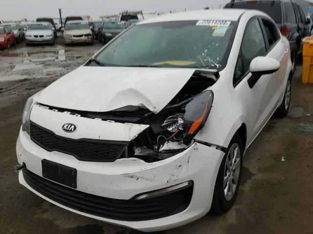 KNADM4A34G6564910 - 2016 KIA RIO LX WHITE photo 2