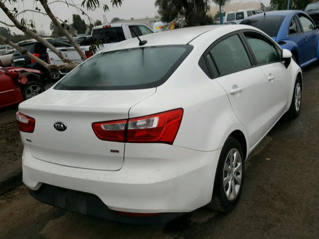 KNADM4A34G6564910 - 2016 KIA RIO LX WHITE photo 4