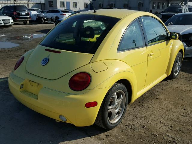 3VWCK21C42M406257 - 2002 VOLKSWAGEN NEW BEETLE YELLOW photo 4