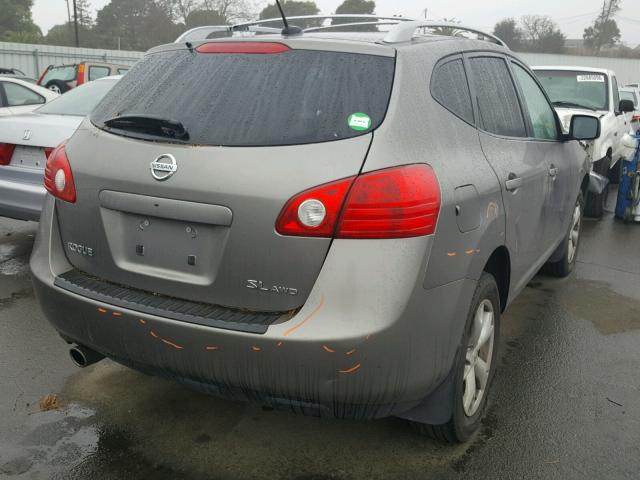 JN8AS58V98W410773 - 2008 NISSAN ROGUE S SILVER photo 4