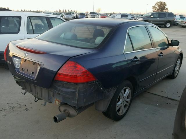 1HGCM56367A182311 - 2007 HONDA ACCORD SE BLUE photo 4