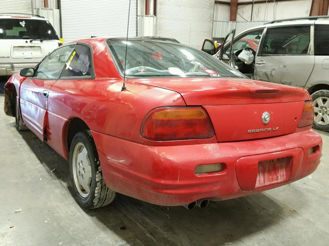 4C3AU42N7VE107021 - 1997 CHRYSLER SEBRING LX RED photo 3