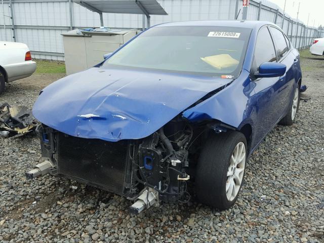 1C3CDFBH0DD709201 - 2013 DODGE DART SXT BLUE photo 2