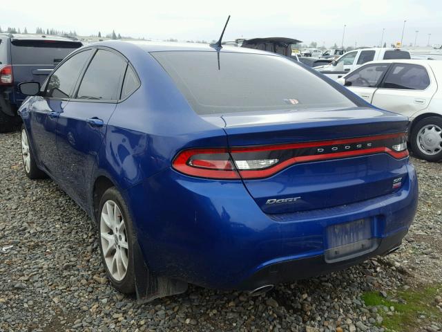 1C3CDFBH0DD709201 - 2013 DODGE DART SXT BLUE photo 3