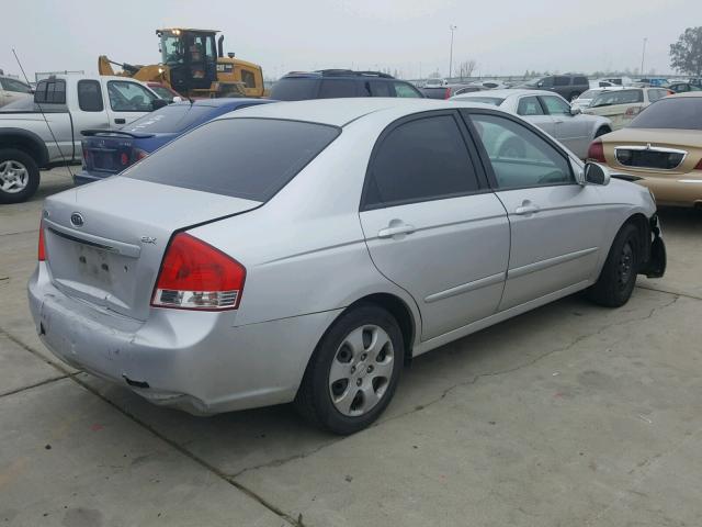 KNAFE222095640261 - 2009 KIA SPECTRA EX SILVER photo 4