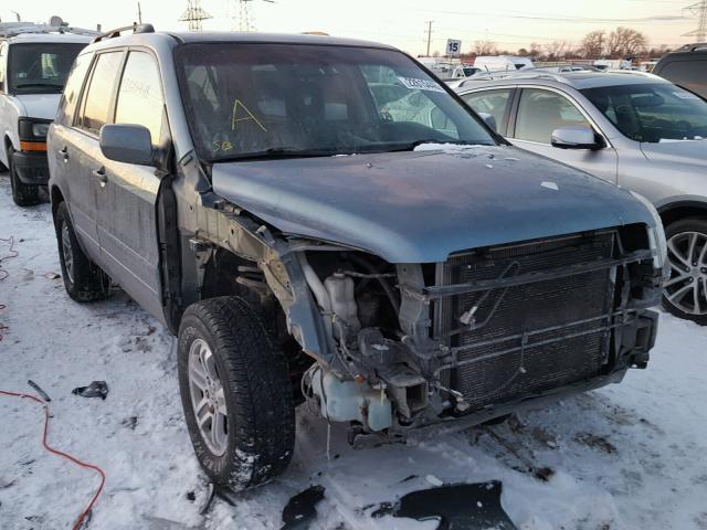 2HKYF18495H527396 - 2005 HONDA PILOT EX BLUE photo 1