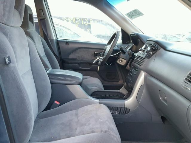 2HKYF18495H527396 - 2005 HONDA PILOT EX BLUE photo 5