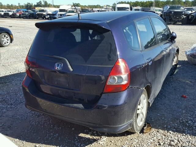 JHMGD38618S040096 - 2008 HONDA FIT SPORT PURPLE photo 4