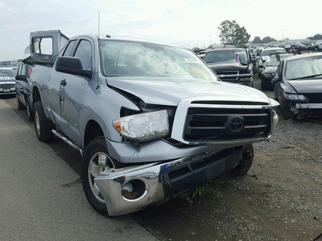 5TFUM5F14AX015807 - 2010 TOYOTA TUNDRA DOU SILVER photo 1