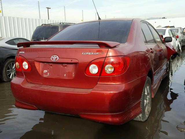 1NXBR30E17Z888090 - 2007 TOYOTA COROLLA CE RED photo 4