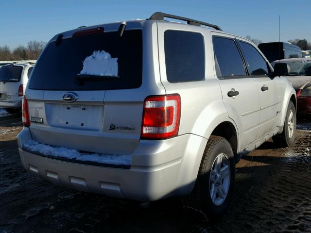 1FMCU59329KC38344 - 2009 FORD ESCAPE HYB SILVER photo 4