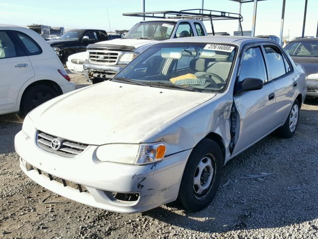 1NXBR12EX2Z622612 - 2002 TOYOTA COROLLA CE SILVER photo 2