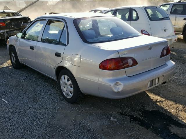 1NXBR12EX2Z622612 - 2002 TOYOTA COROLLA CE SILVER photo 3