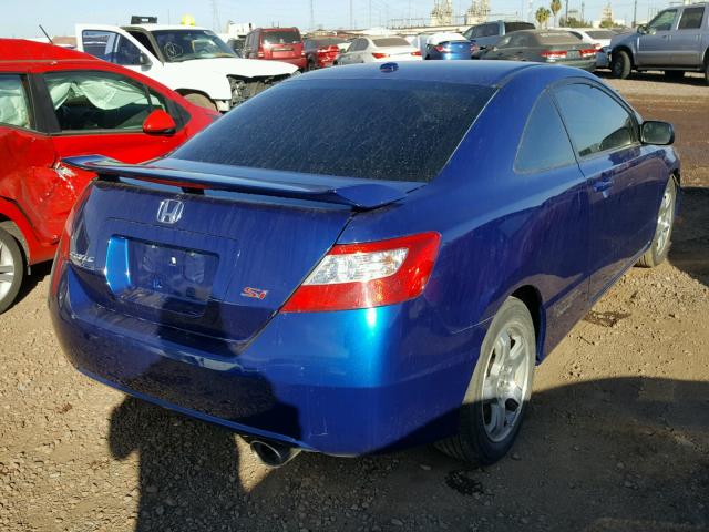 2HGFG21567H710927 - 2007 HONDA CIVIC SI BLUE photo 4