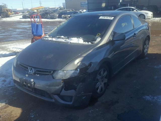 2HGFG126X8H536704 - 2008 HONDA CIVIC LX GRAY photo 2