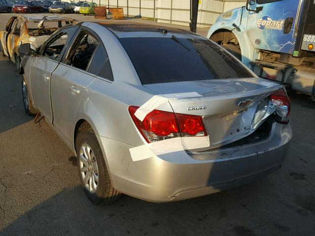 1G1PF5S91B7165838 - 2011 CHEVROLET CRUZE LT SILVER photo 3