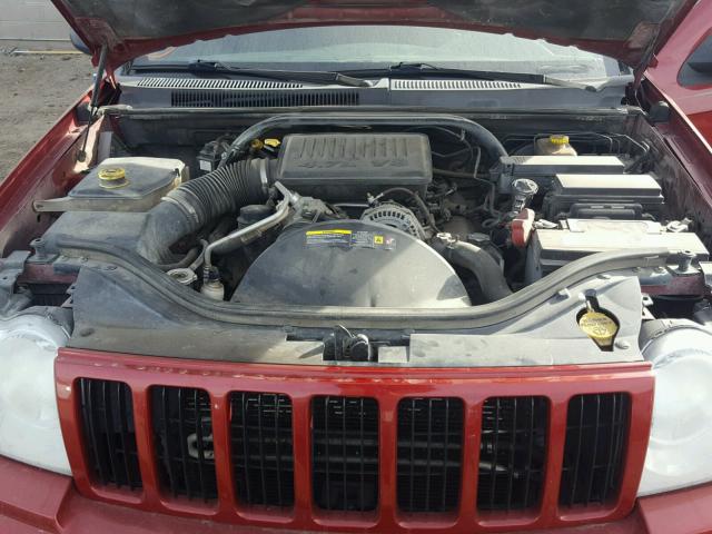 1J4HS48N46C348339 - 2006 JEEP GRAND CHER RED photo 7