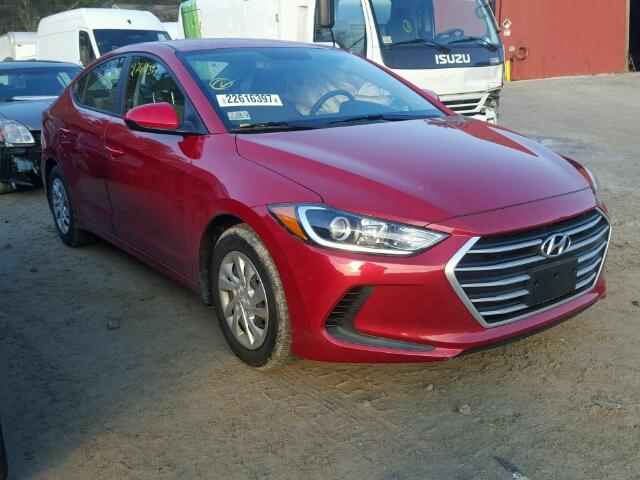 KMHD74LF5HU123989 - 2017 HYUNDAI ELANTRA SE RED photo 1