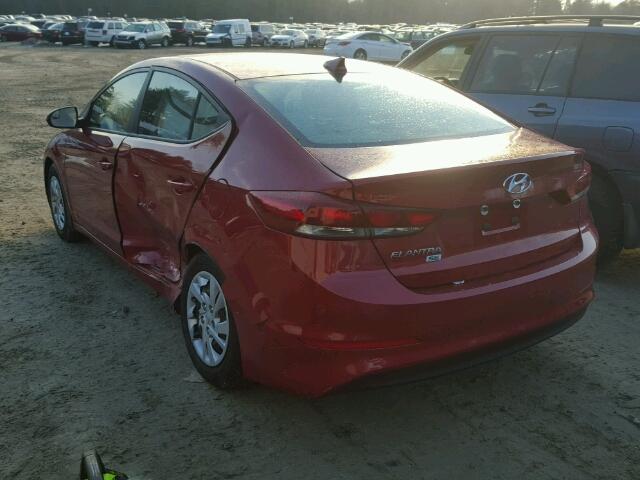 KMHD74LF5HU123989 - 2017 HYUNDAI ELANTRA SE RED photo 3