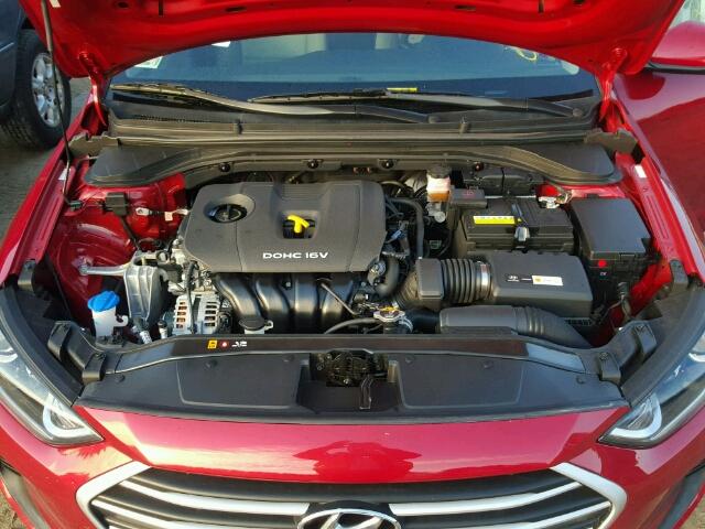 KMHD74LF5HU123989 - 2017 HYUNDAI ELANTRA SE RED photo 7