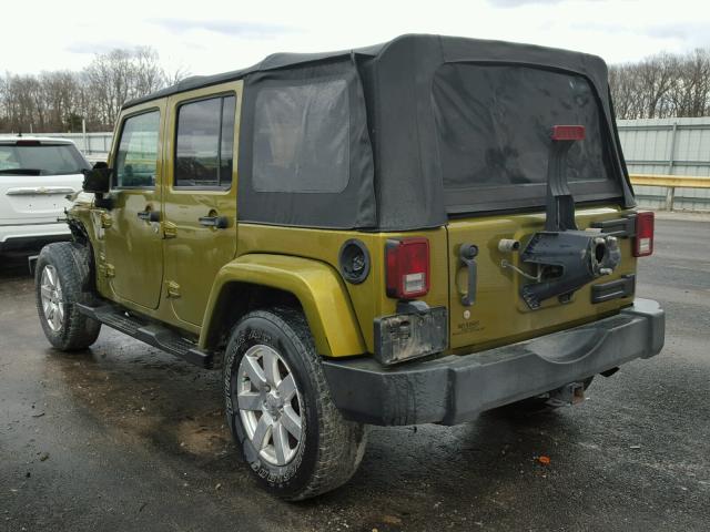 1J4GB59147L133784 - 2007 JEEP WRANGLER S GREEN photo 3