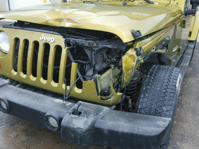 1J4GB59147L133784 - 2007 JEEP WRANGLER S GREEN photo 9