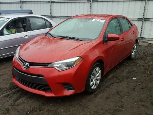 5YFBURHE1FP269527 - 2015 TOYOTA COROLLA L RED photo 2