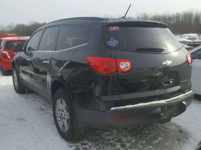 1GNLRFED2AJ225380 - 2010 CHEVROLET TRAVERSE L BLACK photo 3